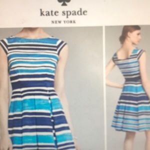 Kate spade mariela striped and flare dress